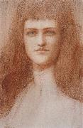 Fernand Khnopff Head of a Young Englishwoman oil painting artist